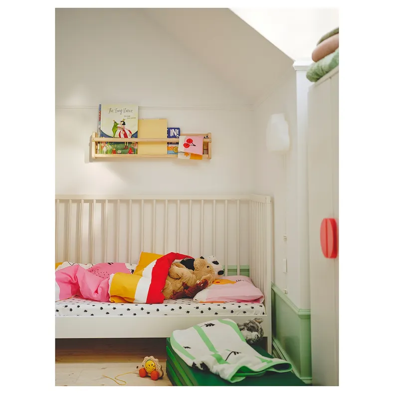 IKEA GRÖNFINK ГРЕНФІНК, підковдра і 1 наволочка д/дитяч ліж, різнобарвний/смугастий, 110x125/35x55 см 605.723.79 фото №7