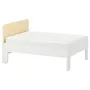 IKEA SLÄKT СЛЭКТ, раздвижная кровать с реечным дном, белый / береза, 80x200 см 693.266.09 фото