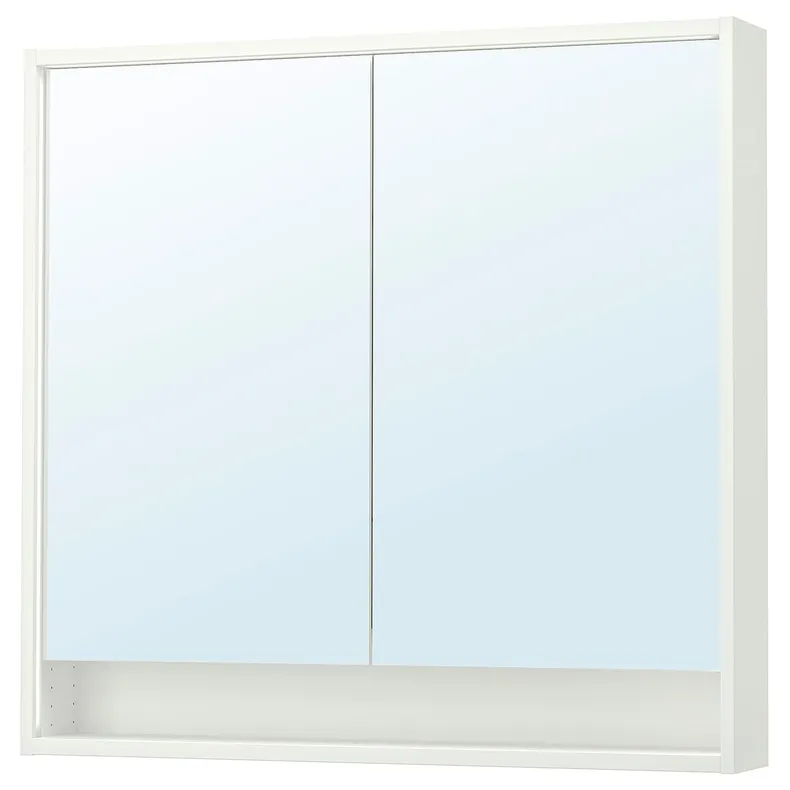 IKEA FAXÄLVEN ФАКСЭЛВЕН, зеркальный шкаф с подсветкой, белый, 100x15x95 см 195.167.15 фото №1