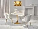 Стол обеденный HALMAR CASEMIRO 90x90 см, белый мрамор / золото фото thumb №5