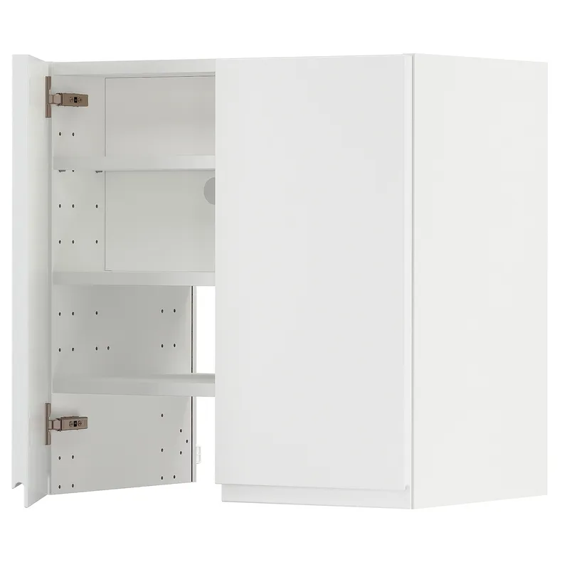 IKEA METOD МЕТОД, навесной шкаф д / вытяжки / полка / дверь, белый / Воксторп матовый белый, 60x60 см 795.052.76 фото №1