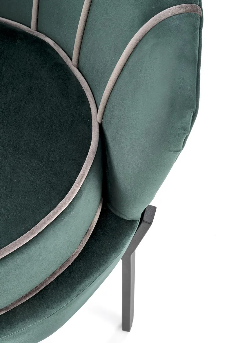 М'яке крісло HALMAR ANGELO темно-зелений/чорний фото №6