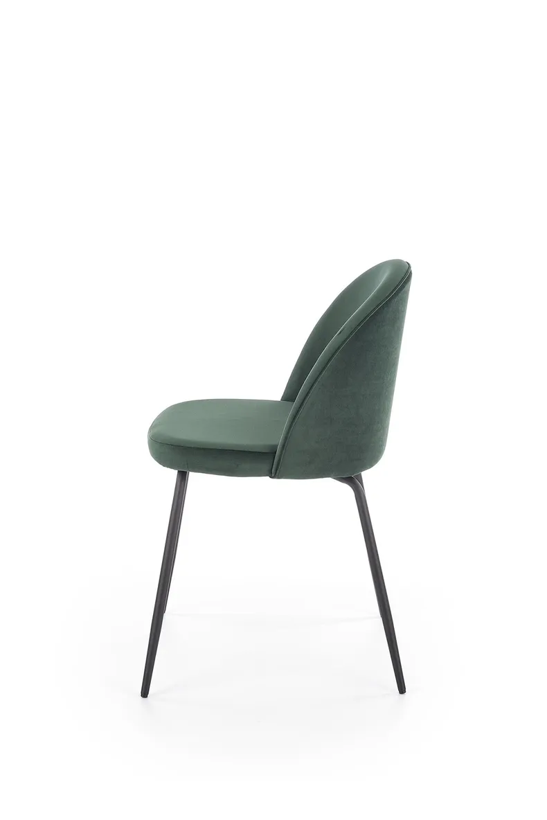 Кухонный стул бархатный HALMAR K314 Velvet, темно-зеленый фото №2