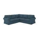 IKEA EKTORP ЕКТОРП, чохол для кутового дивана, 4-місний, Hillared темно-синій 605.252.17 фото thumb №2