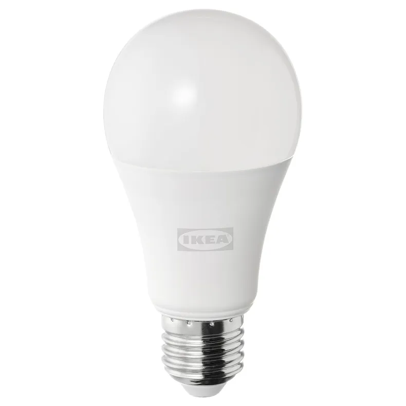 IKEA SOLHETTA СОЛЬХЕТТА, LED лампа E27 1521 лм, може бути потемнілим / опалово-біла куля 205.099.93 фото №1