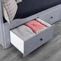 IKEA HEMNES ХЕМНЭС, каркас кровати-кушетки с 3 ящиками, серый, 80x200 см 603.722.76 фото thumb №6