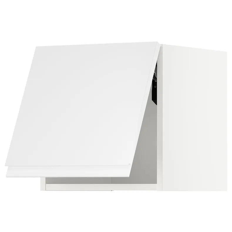 IKEA METOD МЕТОД, навісна шафа з нат мех відкривання, білий / ВОКСТОРП глянцевий / білий, 40x40 см 593.944.15 фото №1