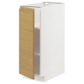 IKEA METOD МЕТОД, напольный шкаф с полками, белый/Воксторп имит. дуб, 30x60 см 395.386.55 фото