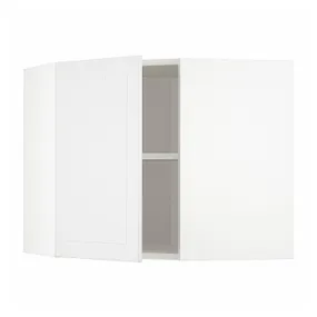 IKEA METOD МЕТОД, кутова навісна шафа з полицями, білий / стенсундський білий, 68x60 см 094.091.98 фото