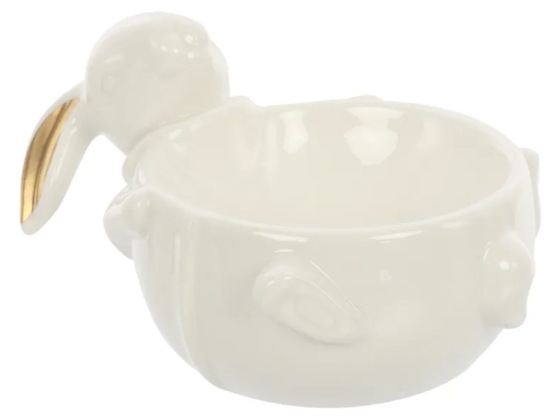 BRW Декоративна тарілка пасхальна BRW Кролик, кераміка, білий 085411 фото №2