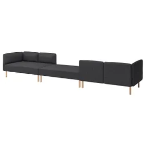 IKEA LILLEHEM ЛІЛЛЕХЕМ, 6-м модульний диван, ГУННАРЕД/темно-сірий деревина 795.362.11 фото