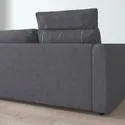 IKEA VIMLE ВІМЛЕ, 3-місний диван із кушеткою, з підголовником / Gunnared середньо-сірий 593.991.06 фото thumb №7
