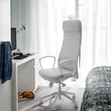 IKEA MARKUS МАРКУС, офісний стілець, ВІССЛЕ світло-сірий 105.218.58 фото thumb №5