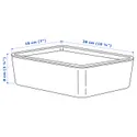 IKEA KUGGIS, контейнер з кришкою, темно-сірий бежевий, 18x26x8 см 595.824.83 фото thumb №5