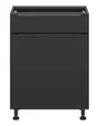 BRW Кухонна шафа Sole L6 60 см права з висувною шухлядою чорний матовий, чорний/чорний матовий FM_D1S_60/82_P/SMB-CA/CAM фото