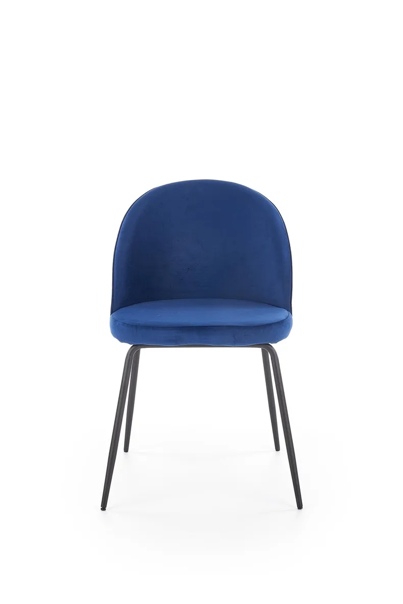 Кухонный стул бархатный HALMAR K314 Velvet, темно-синий фото №8