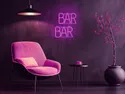 BRW Неоновий настінний світильник Bar LED рожевий 093800 фото thumb №2
