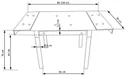 Обеденный раскладной стол HALMAR KENT 80-130x80 см черный, окрашенная сталь фото thumb №5