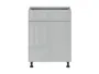 BRW Top Line кухонный базовый шкаф 60 см правый с ящиком серый глянцевый, серый гранола/серый глянец TV_D1S_60/82_P/SMB-SZG/SP фото