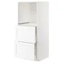 IKEA METOD МЕТОД / MAXIMERA МАКСІМЕРА, висока шафа, 2 шухляди для духовки, білий Енкопінг / білий імітація дерева, 60x60x140 см 094.735.80 фото