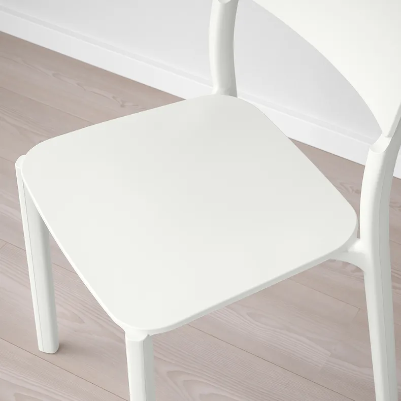 IKEA VANGSTA ВАНГСТА / JANINGE ЯН-ИНГЕ, стол и 6 стульев, белый / белый, 120 / 180 см 094.830.32 фото №4