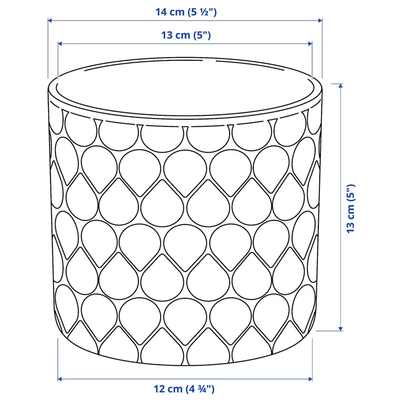 IKEA CHIAFRÖN ЧИАФРЁН, кашпо, внутренний / внешний зеленый, 12 см 505.637.85 фото №6