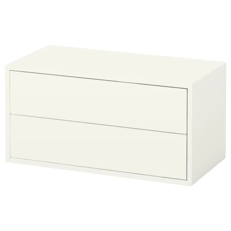 IKEA EKET ЕКЕТ, шафа з 2 шухлядами, білий, 70x35x35 см 003.339.47 фото №1