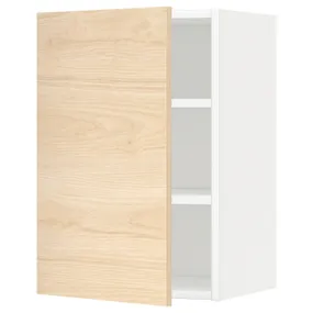 IKEA METOD МЕТОД, навесной шкаф с полками, белый / аскерсундский узор светлый ясень, 40x60 см 594.637.10 фото