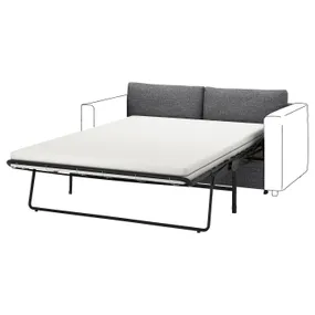 IKEA VIMLE ВИМЛЕ, секция 2-местного дивана-кровати, Lejde серо-черный 895.372.86 фото
