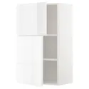 IKEA METOD МЕТОД, навісна шафа з полицями / 2 дверцят, білий / ВОКСТОРП глянцевий / білий, 60x100 см 794.546.82 фото thumb №1