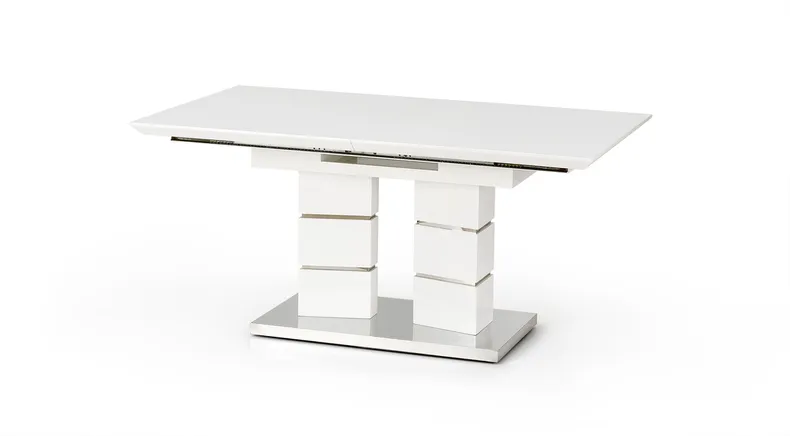 Обеденный стол раскладной HALMAR LORD 160-200x90 см, белый фото №1