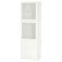 IKEA BESTÅ БЕСТО, комбинация д / хранения+стекл дверц, белый / Лапвикен белое прозрачное стекло, 60x42x193 см 993.008.58 фото