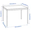 IKEA SANDSBERG САНДСБЕРГ / SANDSBERG САНДСБЕРГ, стіл+4 стільці, чорний / чорний, 110x67 см 494.204.10 фото thumb №10