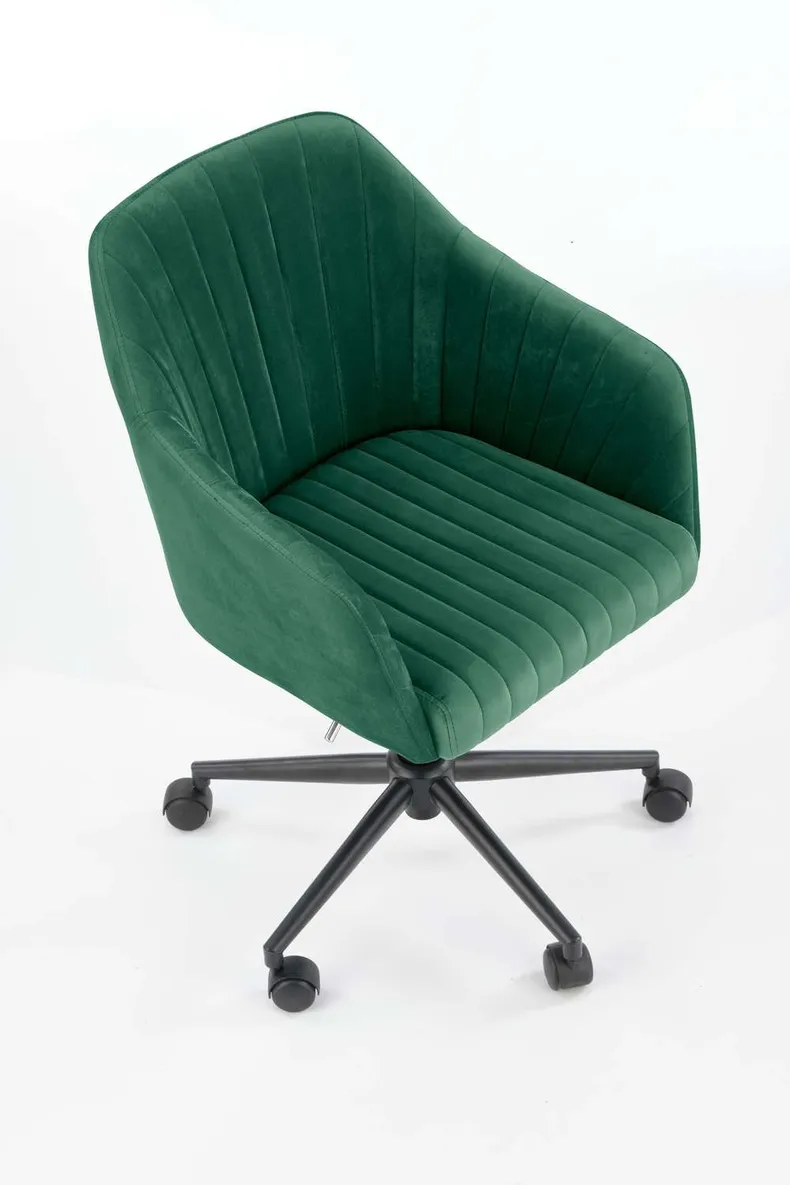 Крісло комп'ютерне офісне обертове HALMAR FRESCO, темно-зелений оксамит фото №8
