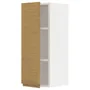 IKEA METOD МЕТОД, навесной шкаф с полками, белый / Воксторп имит. дуб, 30x80 см 295.384.77 фото