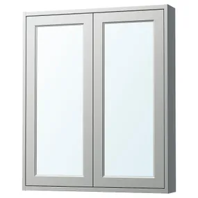 IKEA TÄNNFORSEN ТЕННФОРСЕН, дзеркальна шафа з дверцятами, світло-сірий, 80x15x95 см 705.351.31 фото