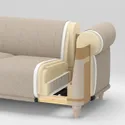 IKEA VISKAFORS ВИСКАФОРС, 1,5-местное кресло, Lejde антрацит / коричневый 994.432.92 фото thumb №9