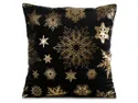 BRW Декоративная подушка Gold Christmas 45x45 см черная 094542 фото thumb №1