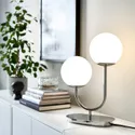 IKEA SIMRISHAMN СИМРИСХАМН, лампа настольная, хром / опаловое белое стекло, 42 см 004.376.76 фото thumb №2