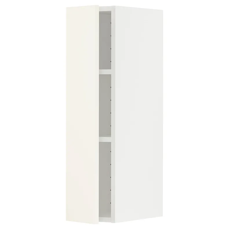 IKEA METOD МЕТОД, шафа навісна із полицями, білий / ВАЛЛЬСТЕНА білий, 20x80 см 595.072.95 фото №1