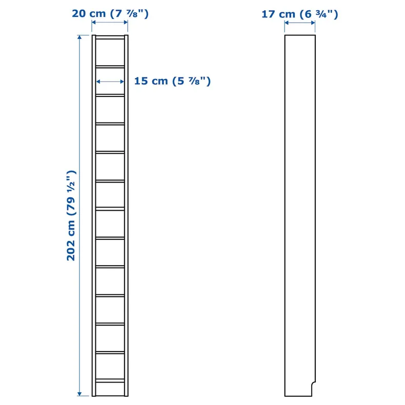 IKEA GNEDBY ГНЕДБИ, стеллаж, белый, 202 см 402.771.43 фото №2