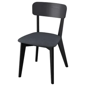 IKEA LISABO ЛІСАБО, стілець, чорний / Tallmyra чорний / сірий 605.540.83 фото