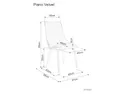Стілець SIGNAL PIANO Velvet, Bluvel 03 - світло-сірий фото thumb №2