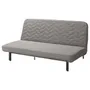 IKEA NYHAMN НІХАМН, 3-місний диван-ліжко, з латексним матрацом / Knisa сірий / бежевий 193.063.74 фото