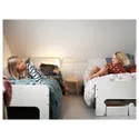IKEA SLÄKT СЛЭКТ, раздвижная кровать с реечным дном, белый, 80x200 см 193.264.28 фото thumb №5