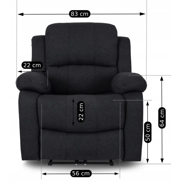 Масажне крісло MEBEL ELITE BONO 2, тканина: чорний фото №18