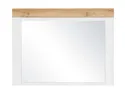 BRW Настенное зеркало Holten 70x92,5 см белое и коричневое, белый/дуб вотан/глянец белый LUS-BI/DWO/BIP фото thumb №1