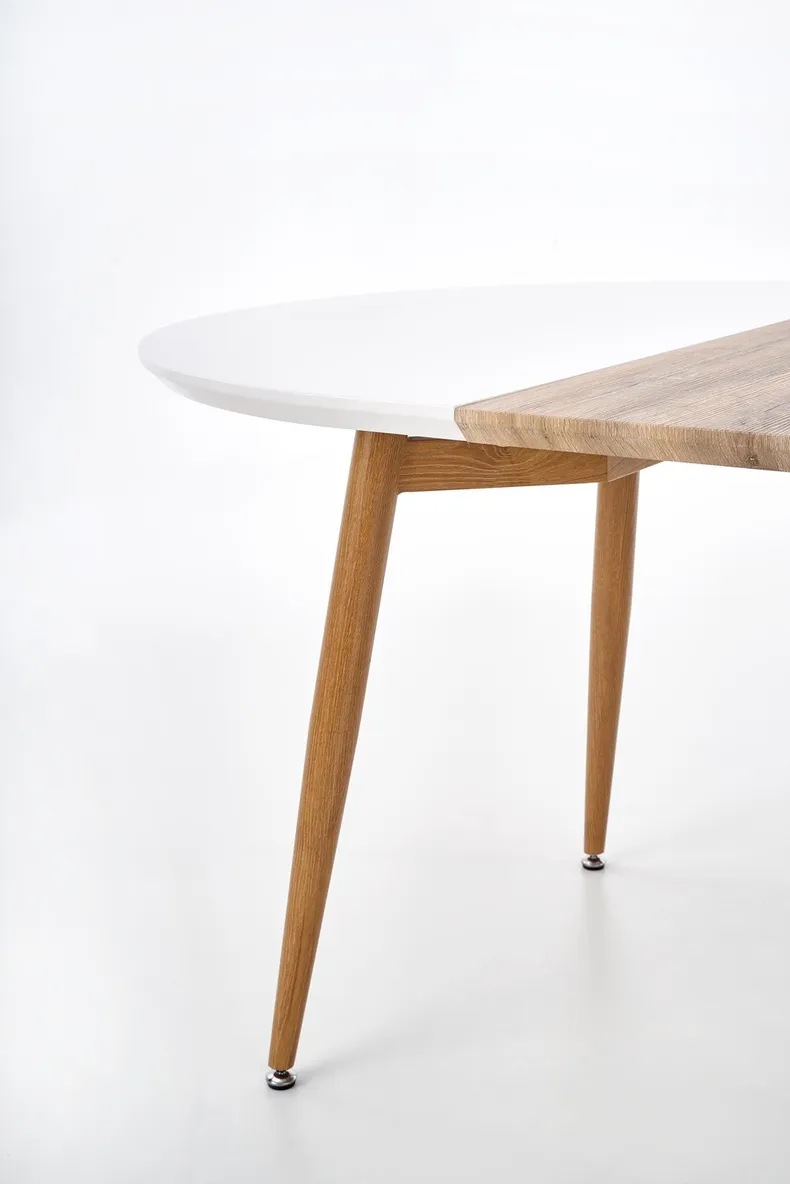 Кухонний стіл розкладний HALMAR EDWARD 120-200x100 см дуб медовий / білий; ніжки : дуб медовий фото №6