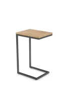 Журнальний столик HALMAR NISA 40x30 см, каркас - чорний, стільниця - дуб золотистий фото thumb №1