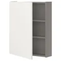 IKEA ENHET ЕНХЕТ, настінн шафа з 2 поличками/дверцят, сірий/білий, 60x17x75 см 693.236.58 фото thumb №1